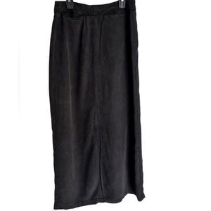 Sigrid Olsen SO BLUE Maxi Skirt Black soft Washed Denim vintage Size 8